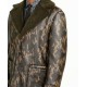  Men's Faux-Fur Camouflage Overcoat, Olive / Brown, X-Large