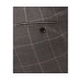  Men’s Gray Windowpane Plaid Slim Fit Stretch Pants (Gray, 30×30)