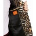  Men’s Slim-Fit Black/Gold Leopard-Print Dinner Jacket, Black/Gold, 44R