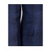  Men’s Slim-Fit Blue Plaid Linen Suit Separate Jacket (Navy, 40 R)