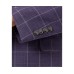  Men’s Slim-Fit Stretch Purple Windowpane Suit Separate Jacket (Purple, 38 T)