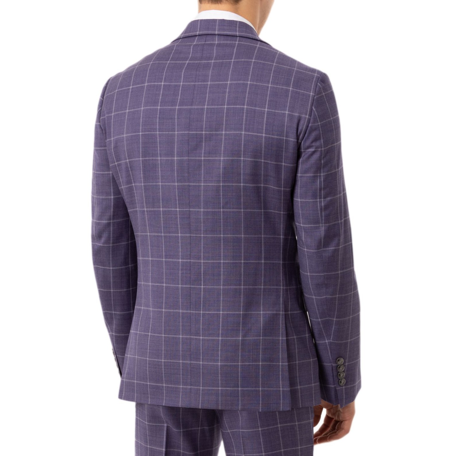 Tallia Men’s Slim-Fit Stretch Purple Windowpane Suit Separate Jacket ...