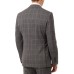  Men’s Slim-Fit Stretch Windowpane Suit Separate Jacket (Gray, 46)