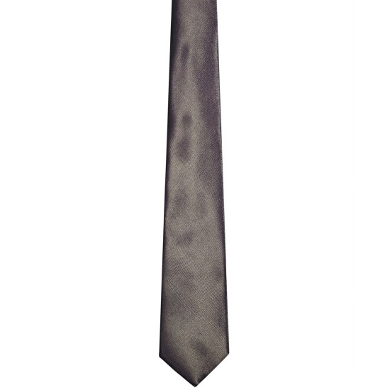 Men’s Slim Taupe Textured Tubular Tie (Dark Taupe)
