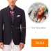  Men’s Slim-Fit  Dot Sport Jacket (Blue), Blue, 44 T