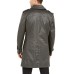  Orange Men’s Slim-Fit Leopard Print Raincoat (Gray, L)