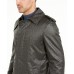  Orange Men’s Slim-Fit Leopard Print Raincoat (Gray, L)
