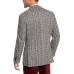  Orange Men’s Slim-Fit Plaid Dinner Jacket (Black/White, 42S)