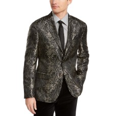 Tallia Orange Men';s Slim-Fit Snakeskin Jacquard Dinner Jacket