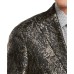 Orange Men';s Slim-Fit Snakeskin Jacquard Dinner Jacket, Gold, 46 Regular
