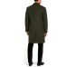  Orange Men’s Slim-Fit Solid Overcoat (Green, S)