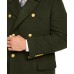  Orange Men’s Slim-Fit Solid Overcoat (Green, S)