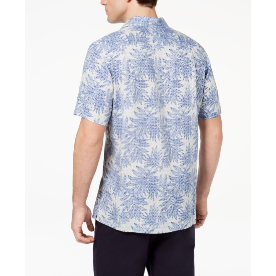  Island Men’s Tropical Print Shirts (Blue, XL)