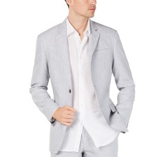 Tasso Elba Men’s 2-Button Blazer Jacket, Gray, S