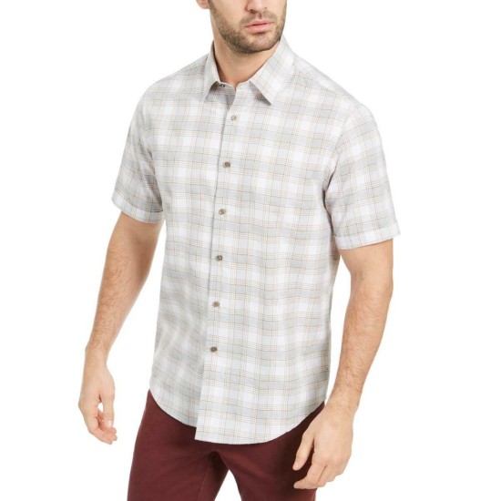  Men’s Alcala Boulca Plaid Shirt, Gray, X-Large