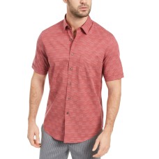 Tasso Elba Men’s Cajaso Plaid Shirts (Red, M)