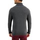  Mens Chunky Turtleneck Sweater, Dark Gray, X-Large