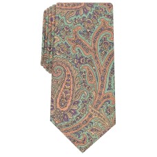 Tasso Elba Men’s Classic Paisley Silk Tie (Green, One Size)