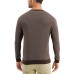  Men’s Crewneck Sweater (Brown, Large)
