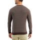  Men’s Crewneck Sweater (Brown, Large)