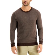 Tasso Elba Men’s Crewneck Sweater (Brown, Large)