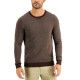  Men’s Crewneck Sweater (Brown, Large)