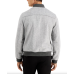  Men’s Herringbone Bomber Jacket (Gray, L)