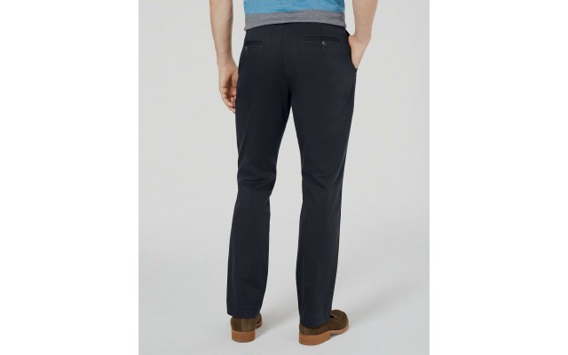  Men's Luca Flat-Front Stretch Pant, Dark Blue, 34X32