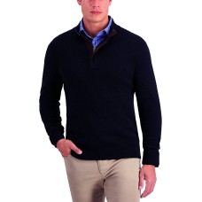 Tasso Elba Men’s Quarter-Zip Sweater (Dark Blue, XX-Large)