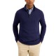  Men’s Quarter-Zip Sweatshirt (Blue, Small)