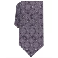 Tasso Elba Men's Soana Medallion Silk Necktie, Purple