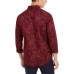  Men’s Stretch Paisley-Print Shirt, Red, Small