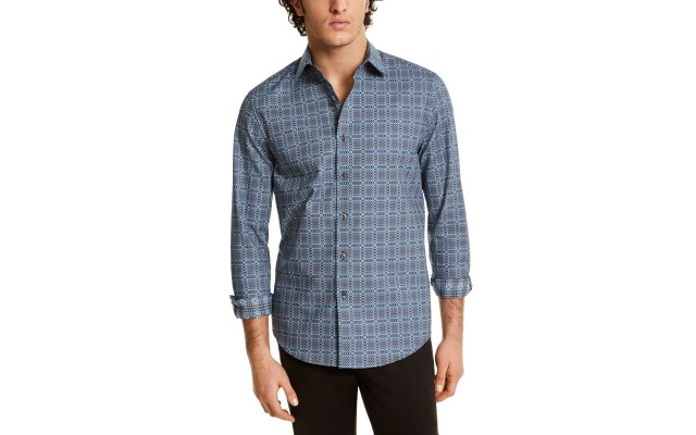  Men’s Stretch Plaid Shirts (Teal Combo, S)