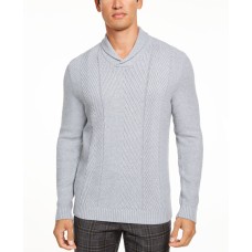 Tasso Elba Men’s Textured Sweater (Gray, S)