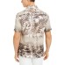  Men’s Tropical Print Shirts (Beigekhaki,S)