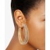  Gold-Tone Crystal Multi-Row Hoop Earrings
