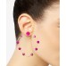  Gold-Tone Crystal Open Heart Drop Earrings