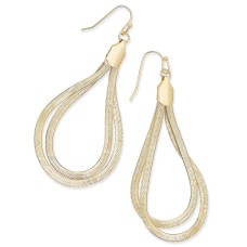 Thalia Sodi Gold-tone Crystal Pull-through Linear Earrings