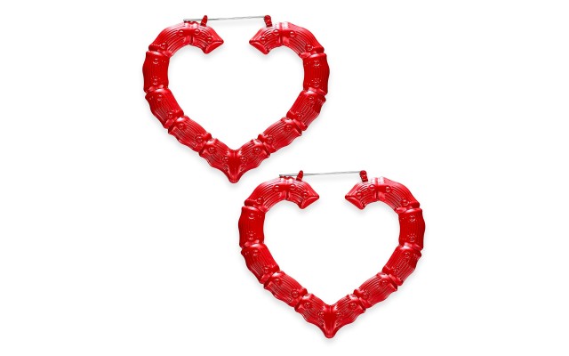  Gold-Tone Extra Large 2.5″ Large Hoop Earrings, Wine