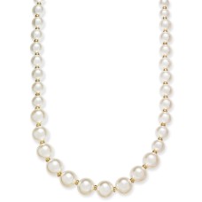 Thalia Sodi Gold-Tone Imitation Pearl 60″ Strand Necklace (White)