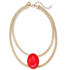 Thalia Sodi Gold-Tone Large Stone Double Strand Statement Necklace(16+3)