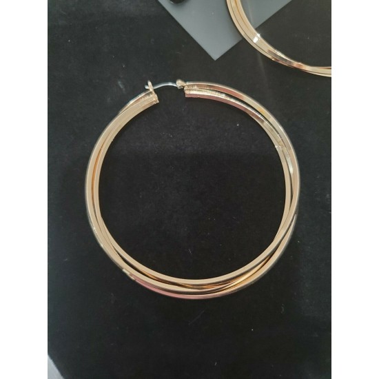  Gold-Tone Multi-Hoop Earrings Large