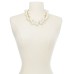  Gold-Tone Shaky Imitation Pearl Collar Necklace