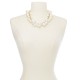 Gold-Tone Shaky Imitation Pearl Collar Necklace