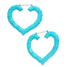 Thalia Sodi Heart Extra Large Hoop Earrings, Blue