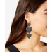  Hematite-Pink Tone Pave Heart Triple Drop Earrings
