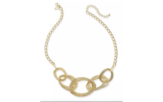  Multi-Ring Statement Necklace, 22″ + 3″ extender