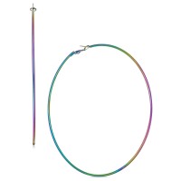Thalia Sodi Multicolor Extra-Large Spaghetti Hoop Earrings, 4.5″
