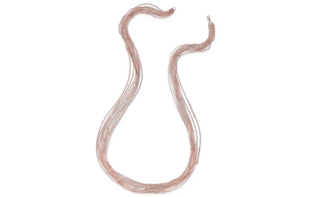  Rose Gold-Tone Multi-Chain Collar Necklace (42+3)