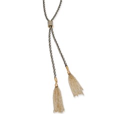 Thalia Sodi Two-Tone Pave Knotted Rope Lariat Necklace, (30-1/2+3)
